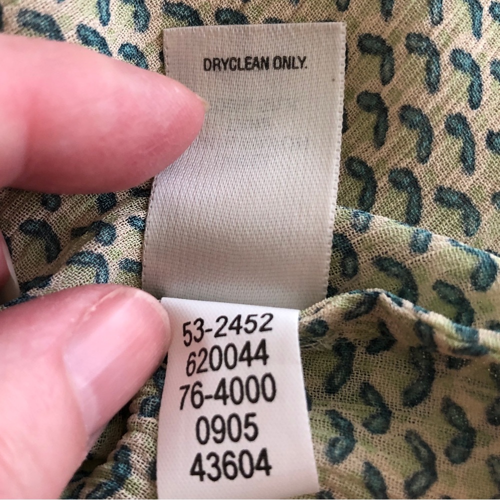 NWOT J. Jill V-Neck Faux Wrap Blouse 3/4 Sleeve Rayon Silk Size 14 - Picture 7 of 7